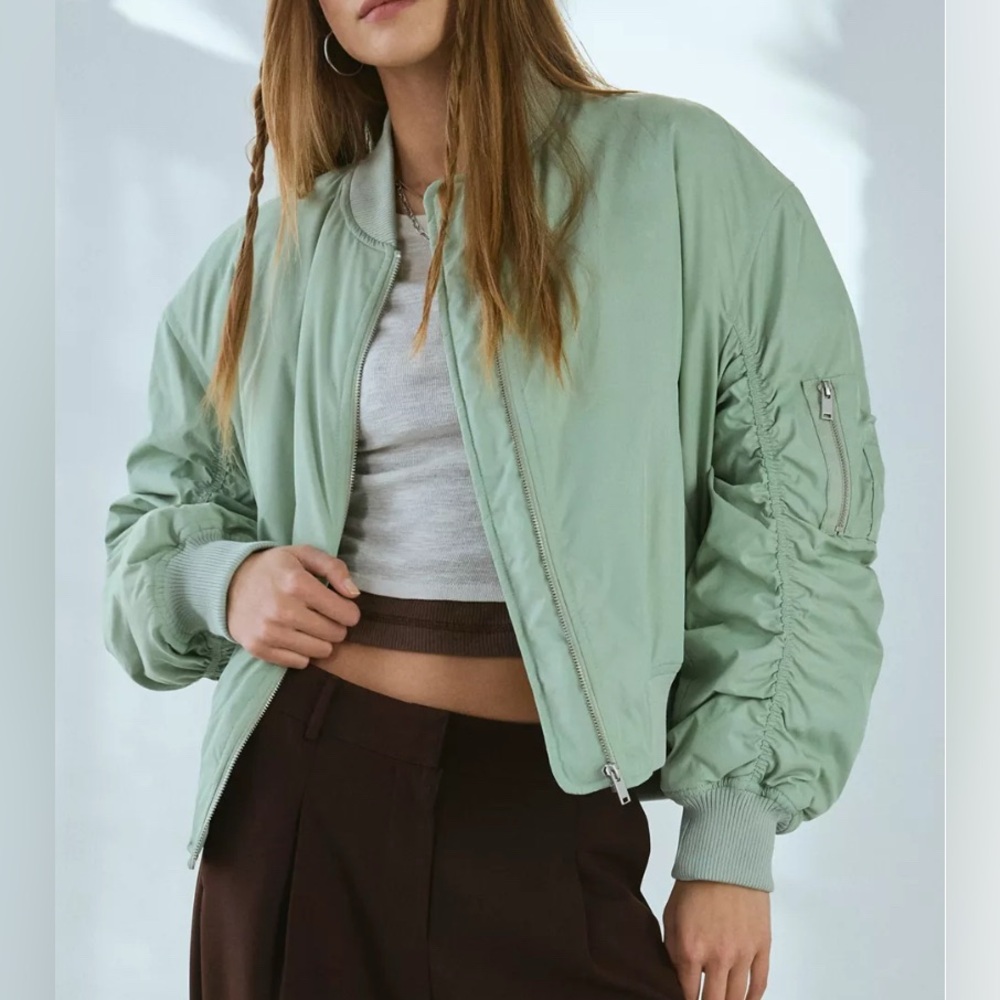 NWT BDG Charlie Barrel Sleeve Bomber Jacket
